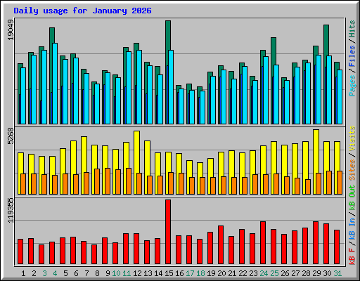 Daily usage for January 2026